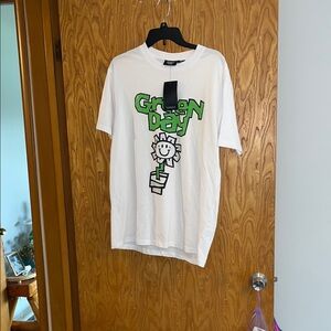 Green Day White Graphic Tee